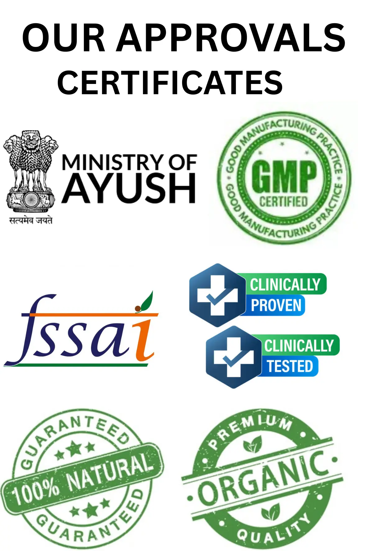 our approvals
